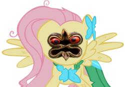 Size: 1515x1046 | Tagged: safe, edit, edited screencap, screencap, fluttershy, pegasus, pony, g4, the best night ever, clothes, dress, faic, gala dress, looking at you, messy mane, solo, spread wings, wat, wings