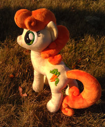 Size: 900x1094 | Tagged: safe, artist:sockfuzzy, carrot top, golden harvest, earth pony, pony, g4, grass, irl, outdoors, photo, plushie, solo