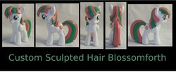 Size: 900x370 | Tagged: safe, artist:gryphyn-bloodheart, blossomforth, pony, g4, customized toy, irl, photo, toy
