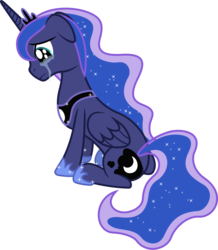 Size: 4760x5470 | Tagged: safe, artist:90sigma, princess luna, alicorn, pony, g4, absurd resolution, crying, female, floppy ears, mare, sad, simple background, sitting, solo, transparent background, vector