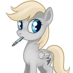 Size: 400x400 | Tagged: safe, artist:rainbow, oc, pegasus, pony, female, mare, ponified, simple background, solo, tablet, transparent background