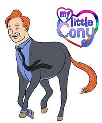 Size: 596x720 | Tagged: safe, horse, pony, g3, 2012, conan o'brien, cursed image, human face, nightmare fuel, ponified, rule 85, simple background, wat, white background