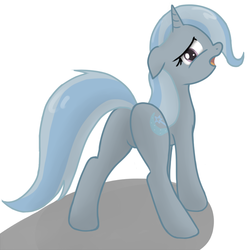 Size: 800x800 | Tagged: safe, artist:theparagon, trixie, pony, unicorn, g4, butt, discorded, female, mare, plot, solo