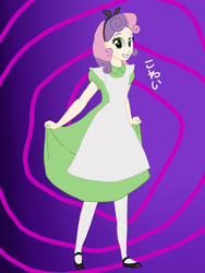 Size: 3000x4000 | Tagged: safe, artist:the-epicteer, sweetie belle, human, g4, alice, alice in wonderland, disney, humanized, parody