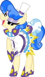 Size: 2744x4670 | Tagged: safe, artist:jennieoo, sapphire shores, earth pony, pony, g4, clothes, female, mare, raised hoof, show accurate, simple background, solo, transparent background