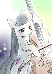 Size: 502x710 | Tagged: safe, artist:freedomthai, octavia melody, earth pony, pony, g4, cello, featureless crotch, female, musical instrument, solo