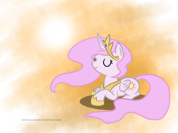 Size: 1024x768 | Tagged: safe, artist:fongsaunder, princess celestia, g4, cewestia, cute, filly, happy, pink-mane celestia, young, young celestia, younger