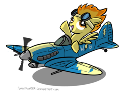 Size: 765x566 | Tagged: safe, artist:fongsaunder, spitfire, pegasus, pony, g4, aircraft, female, goggles, mare, namesake, plane, simple background, solo, supermarine spitfire, transparent background