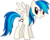 Size: 1024x828 | Tagged: safe, artist:rdbrony16, dj pon-3, rainbow dash, vinyl scratch, oc, oc only, pegasus, pony, g4, alternate hairstyle, female, fusion, fusion:dj pon-3, fusion:rainbow dash, fusion:vinyl scratch, fusion:vinyldash, mane swap, mare, race swap, simple background, solo, spread wings, transparent background, wings