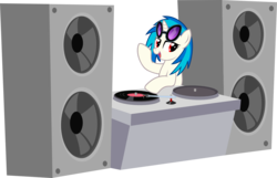 Size: 1377x886 | Tagged: safe, artist:crimsonlynx97, dj pon-3, vinyl scratch, pony, unicorn, g4, female, hooves, horn, mare, open mouth, simple background, solo, sunglasses, transparent background, vector, vinyl's glasses