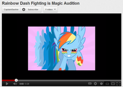 Size: 659x466 | Tagged: dead source, safe, rainbow dash, fighting is magic, g4, audition, meta