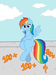 Size: 774x1032 | Tagged: safe, artist:whitelightningbolt, rainbow dash, pegasus, pony, g4, female, solo