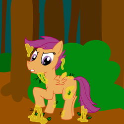 Size: 1000x1000 | Tagged: safe, artist:rapidstrike, scootaloo, pony, g4, female, sap, solo