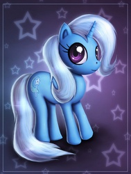 Size: 2932x3885 | Tagged: safe, artist:innocenttazlet, trixie, pony, unicorn, g4, cute, female, high res, looking at you, mare, shiny, smiling, solo