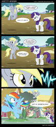 Size: 2650x6000 | Tagged: safe, artist:tehjadeh, derpy hooves, rainbow dash, rarity, pegasus, pony, g4, the last roundup, comic, female, mare, revenge