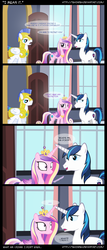 Size: 1200x2800 | Tagged: safe, artist:tehjadeh, princess cadance, shining armor, g4, avatar the last airbender, comic, derp, royal guard
