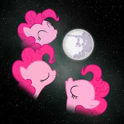 Size: 815x815 | Tagged: safe, pinkie pie, g4, mare in the moon, moon, parody, three wolf moon