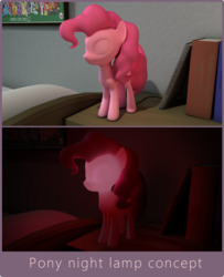 Size: 1303x1607 | Tagged: safe, pinkie pie, g4, 3d, concept, night lamp