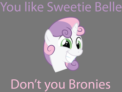 Size: 3045x2308 | Tagged: safe, artist:silentmatten, sweetie belle, g4, caption, high res, image macro