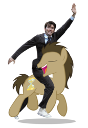 Size: 809x1174 | Tagged: safe, artist:vaelea, doctor whooves, time turner, earth pony, human, pony, g4, david tennant, human ponidox, male, simple background, stallion, tenth doctor, the doctor, timelord ponidox, transparent background