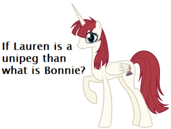 Size: 400x300 | Tagged: safe, oc, oc only, oc:fausticorn, lauren faust, meta, text