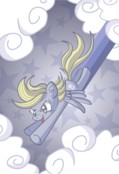 Size: 900x1310 | Tagged: safe, artist:xkappax, derpy hooves, pegasus, pony, g4, cloud, cloudy, female, mare