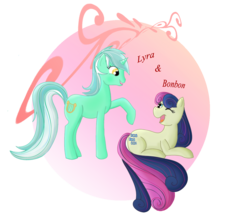 Size: 1198x1068 | Tagged: safe, artist:fireecho, screencap, bon bon, lyra heartstrings, sweetie drops, earth pony, pony, g4, female, mare, simple background, transparent background