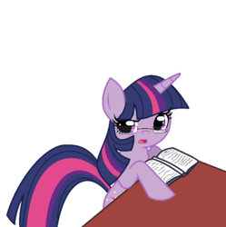 Size: 792x796 | Tagged: safe, artist:nightbluemoon, twilight sparkle, pony, g4, female, glasses, solo