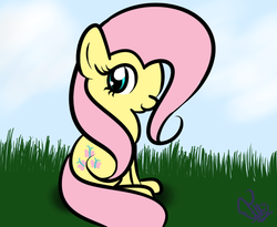 Size: 608x499 | Tagged: safe, artist:nightbluemoon, fluttershy, pony, g4, female, solo