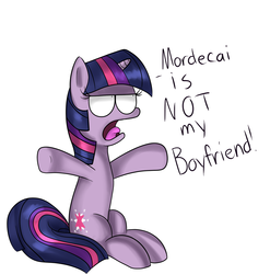 Size: 1357x1373 | Tagged: safe, artist:calliexsunshine, twilight sparkle, g4, male, mordecai, mouthpiece, regular show