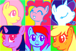 Size: 604x403 | Tagged: safe, artist:marikaefer, applejack, fluttershy, pinkie pie, rainbow dash, rarity, twilight sparkle, g4, mane six