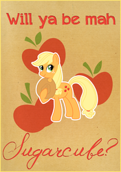 Size: 1573x2232 | Tagged: safe, artist:marikaefer, applejack, earth pony, pony, g4, female, solo, valentine