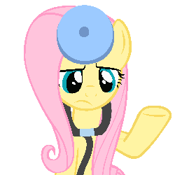 Size: 4001x4000 | Tagged: safe, artist:rightjab, fluttershy, pegasus, pony, g4, absurd resolution, doctor, female, gif, head mirror, mare, non-animated gif, simple background, solo, transparent background