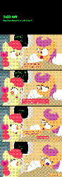 Size: 1280x3629 | Tagged: safe, artist:dtcx97, apple bloom, scootaloo, post-crusade, g4, gif, hospital, non-animated gif