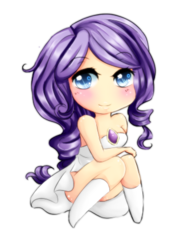 Size: 344x439 | Tagged: safe, artist:puddingfire, rarity, human, g4, chibi, clothes, dress, female, humanized, simple background, solo, transparent background