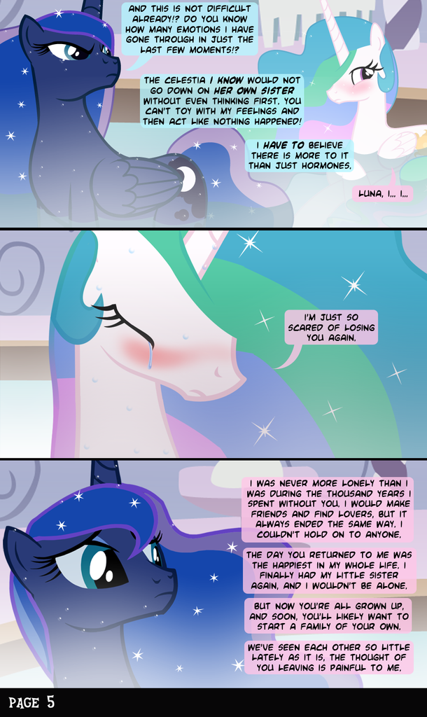 610px x 1024px - 82340 - suggestive, artist:anonymous, princess celestia, princess luna,  alicorn, pony, comic:stay with me sister, bath, blushing, comic, crying,  duo, female, frown, glare, incest, lesbian, looking back, mare, princest,  sad, shipping, spa, steam,