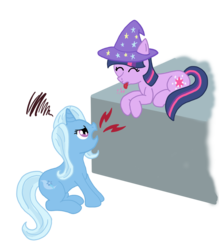 Size: 2203x2515 | Tagged: safe, artist:wolferahm, trixie, twilight sparkle, pony, unicorn, g4, duo, female, high res, mare, simple background, transparent background, unicorn twilight