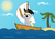 Size: 2812x2028 | Tagged: safe, artist:theirishbronyx, derpy hooves, pegasus, pony, g4, blank flank, filly, high res, ocean, pirate, pirate derpy, solo, water, wooden sword