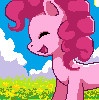 Size: 99x100 | Tagged: safe, artist:jacky-bunny, pinkie pie, g4, happy, pixel art