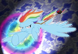 Size: 1280x895 | Tagged: safe, artist:foxbeast, rainbow dash, g4, flying, sonic rainboom