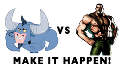 Size: 850x512 | Tagged: safe, iron will, g4, exploitable meme, final fight, make it happen, meta, mike haggar