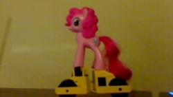 Size: 552x311 | Tagged: safe, artist:solrac31337, pinkie pie, g4, irl, photo, steam roller, toy