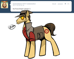 Size: 500x400 | Tagged: safe, artist:owlygem, ponified, sniper, sniper (tf2), team fortress 2, tumblr