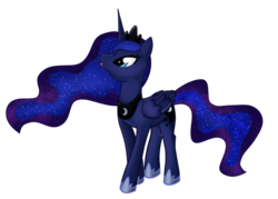 Size: 900x643 | Tagged: safe, artist:iraincloud, princess luna, pony, g4, female, simple background, solo