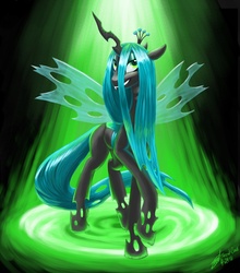 Size: 4008x4545 | Tagged: source needed, safe, artist:threadandclaws, queen chrysalis, changeling, changeling queen, g4, absurd resolution, female