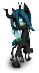 Size: 800x1495 | Tagged: source needed, safe, artist:sharpy, queen chrysalis, changeling, changeling queen, nymph, g4, female, simple background, solo, transparent background