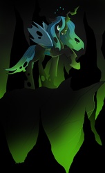 Size: 815x1340 | Tagged: source needed, safe, artist:nickarette, queen chrysalis, changeling, changeling queen, g4, female