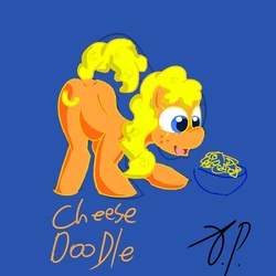 Size: 1280x1280 | Tagged: artist needed, safe, food pony, original species, 30 minute art challenge, macaroni and cheese, ponified