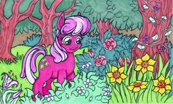 Size: 667x400 | Tagged: safe, artist:stellarina, cheerilee, earth pony, pony, g4, female, mare, solo, tree