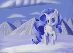 Size: 3600x2620 | Tagged: safe, artist:aklimovich, rarity, pony, g4, high res, snow, solo